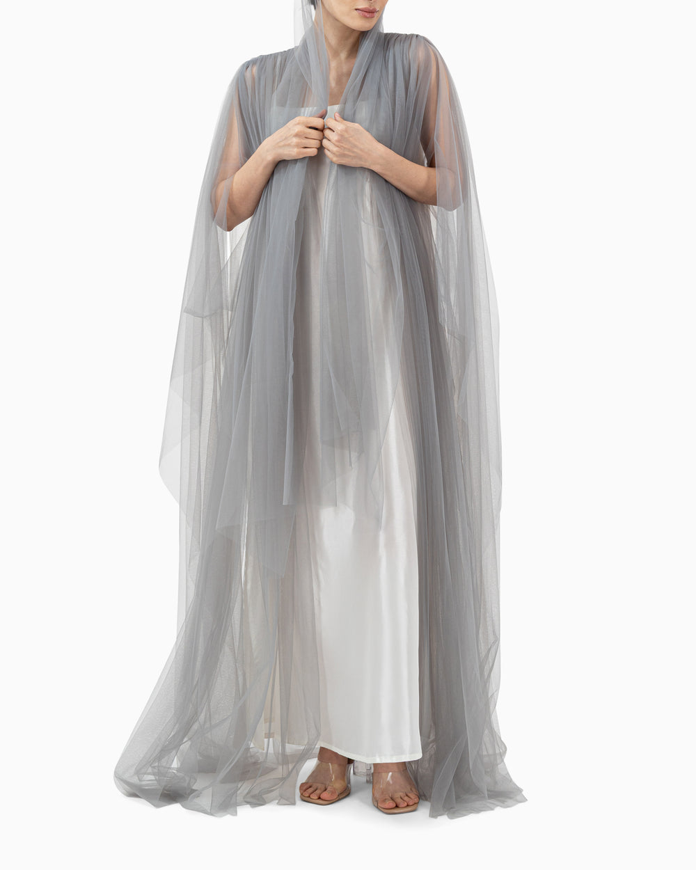 Grey Wedding Abaya