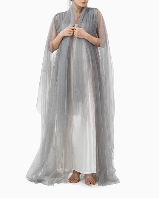 Grey Wedding Abaya