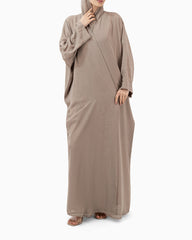 Abaya with Small Crystals | Grey