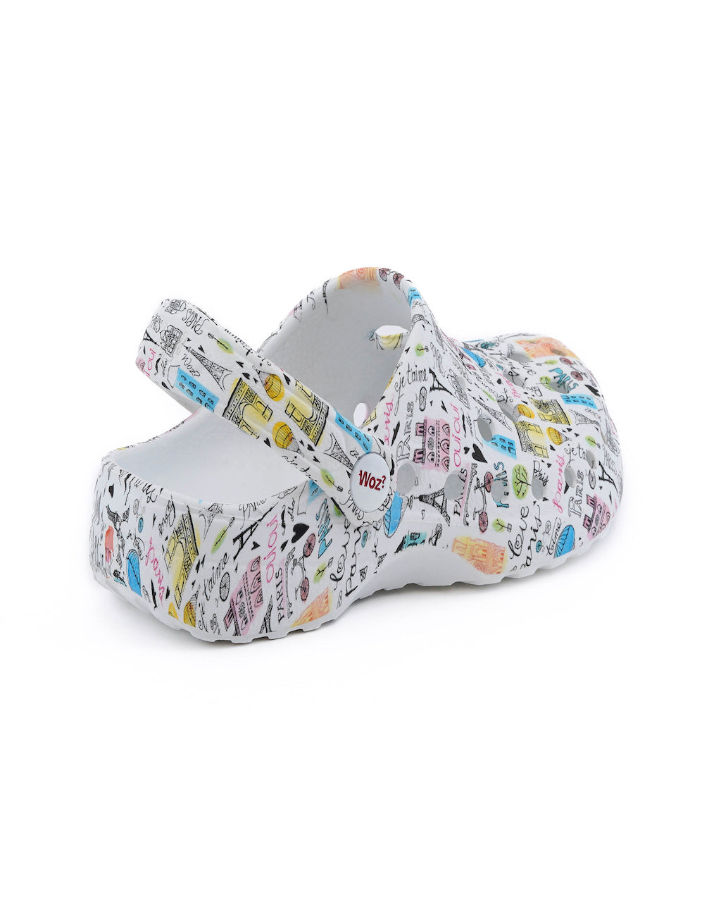 Model wears Paris Clogs