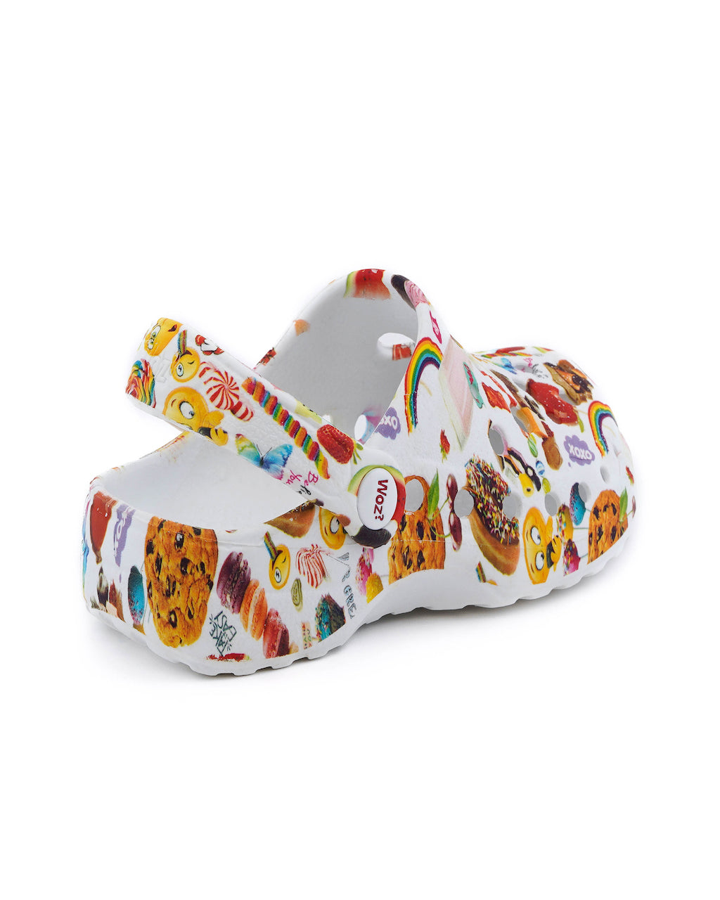 Model wears Sweet Candy Clogs