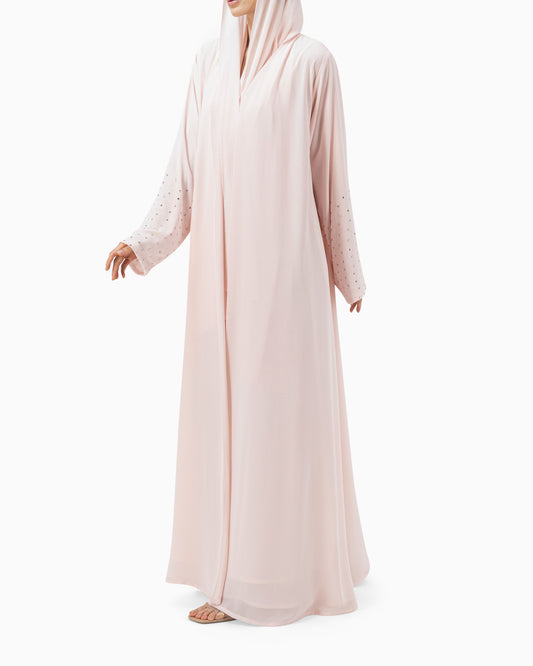 Abaya with Big Crystals | Pink