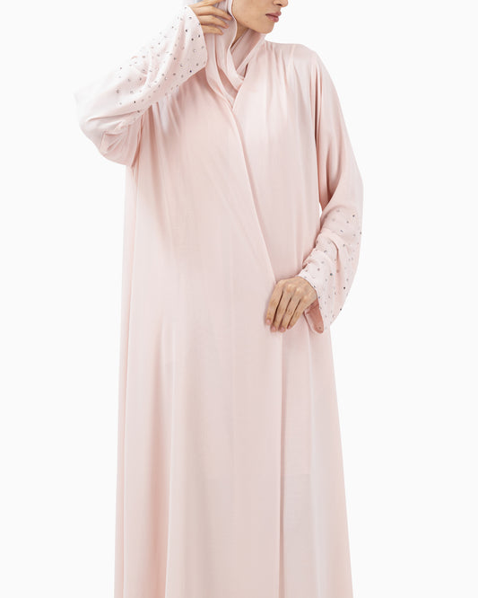 Abaya with Big Crystals | Pink