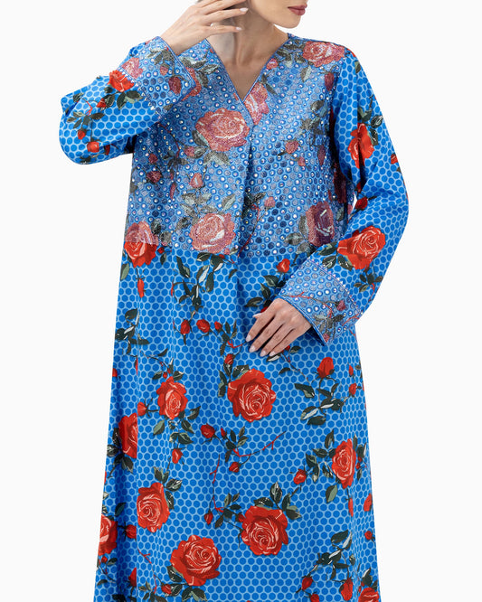 Kaftan | Mustard Blue