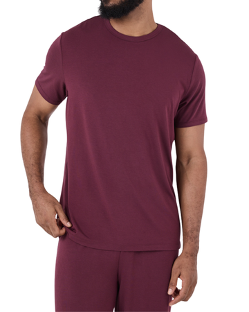 Men Sleep Top Dark Burgundy