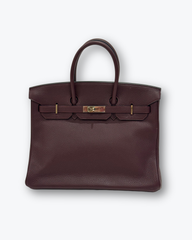 Birkin 35 in Prunoir Swift Leather