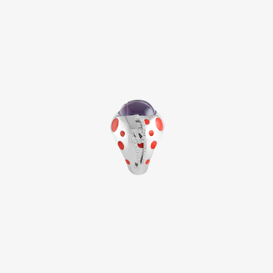 TAIM - 18K Gold, Diamond & Enamel "Love" Ring