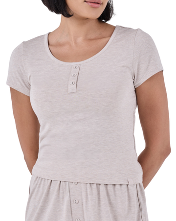 Women Sleep Tee Oatmeal Heather