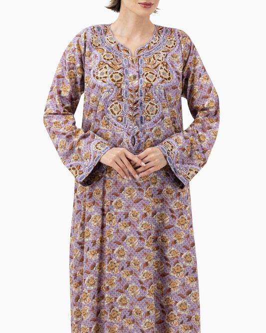 Kaftan | Lilac And Yellow
