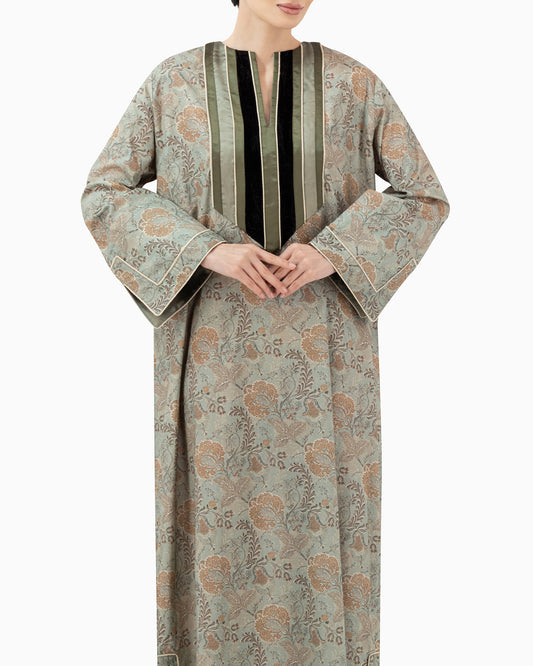 Thuraya Grey Kaftan