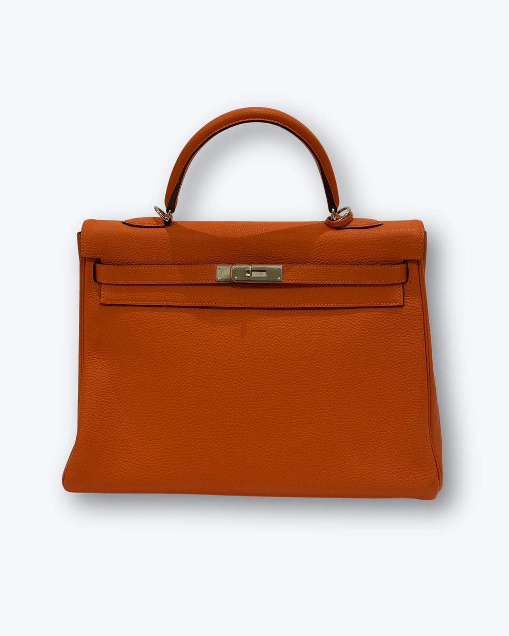 Kelly 35 in Orange Togo Leather with Gold Hardware