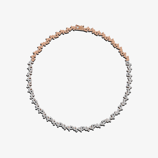 HOBB — 18K Gold & Diamond “Love” Necklace