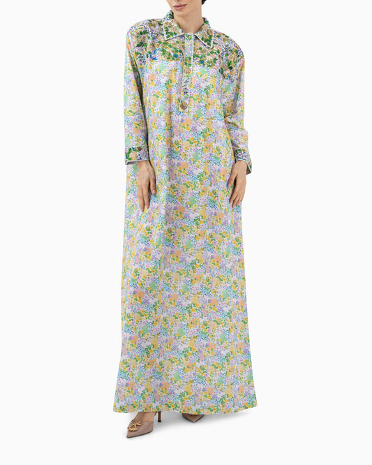 Kaftan | Green Floral