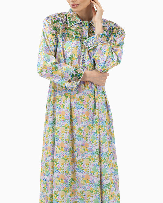 Kaftan | Green Floral