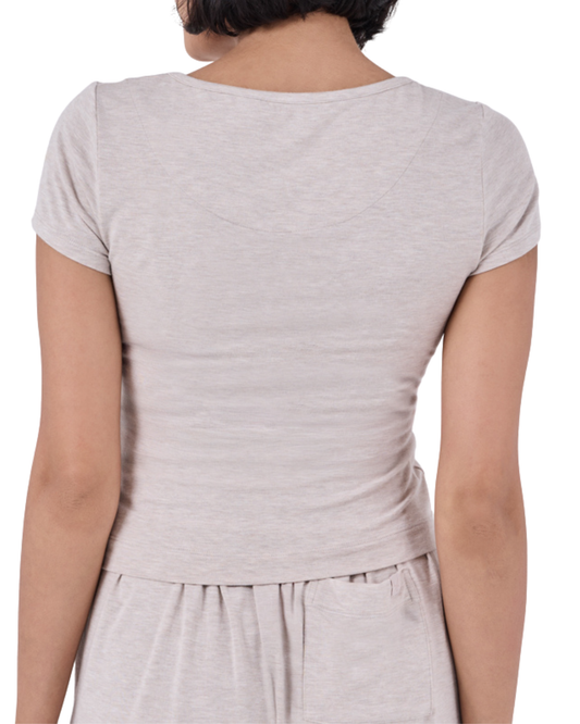 Women Sleep Tee Oatmeal Heather
