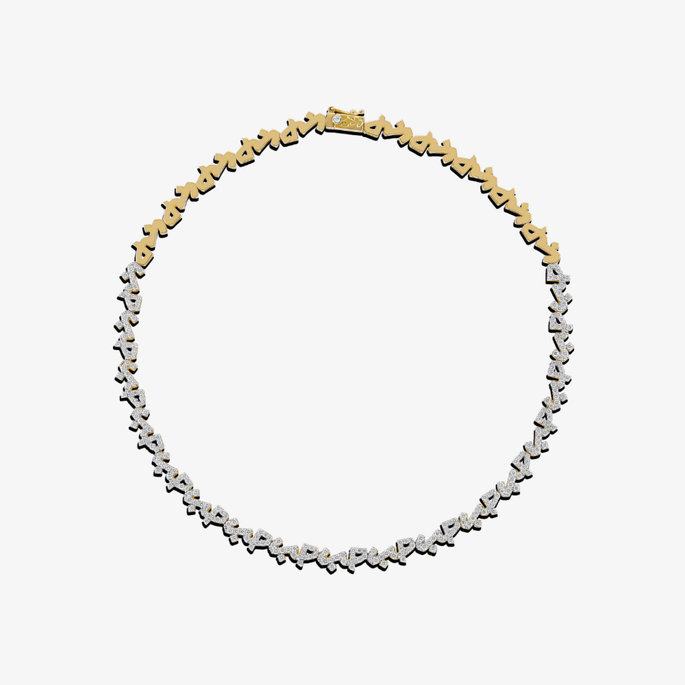 HOBB — 18K Gold & Diamond “Love” Necklace