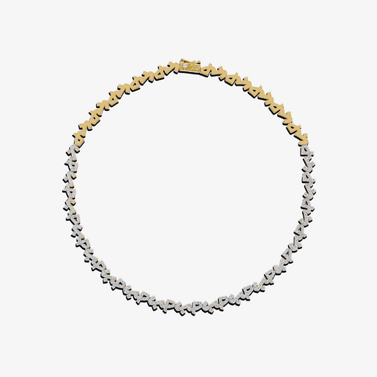HOBB — 18K Gold & Diamond “Love” Necklace