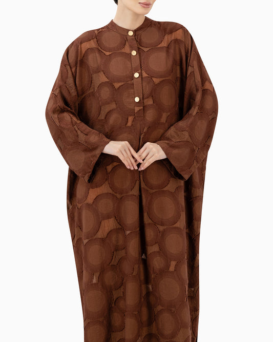 Manal Brown Kaftan