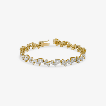 HOBB - 18K Gold & Diamond "Love" Bracelet