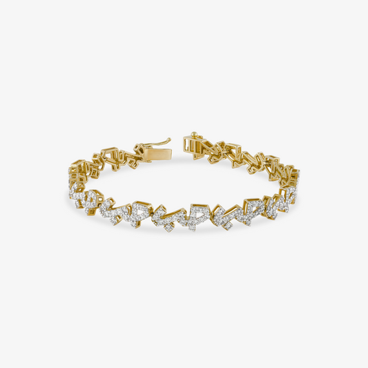 HOBB - 18K Gold & Diamond "Love" Bracelet