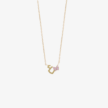 TINY BLING - 18K Gold, Enamel & Charm Letter Necklace