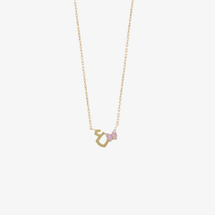 TINY BLING - 18K Gold, Enamel & Charm Letter Necklace