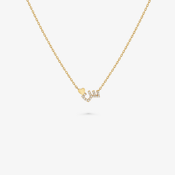 TINY BLING - 18K Gold & Diamonds Letter Necklace