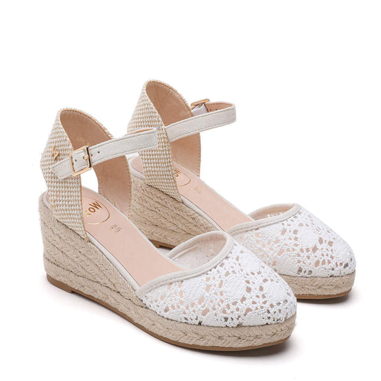 Model wears Kelly White Espadrille