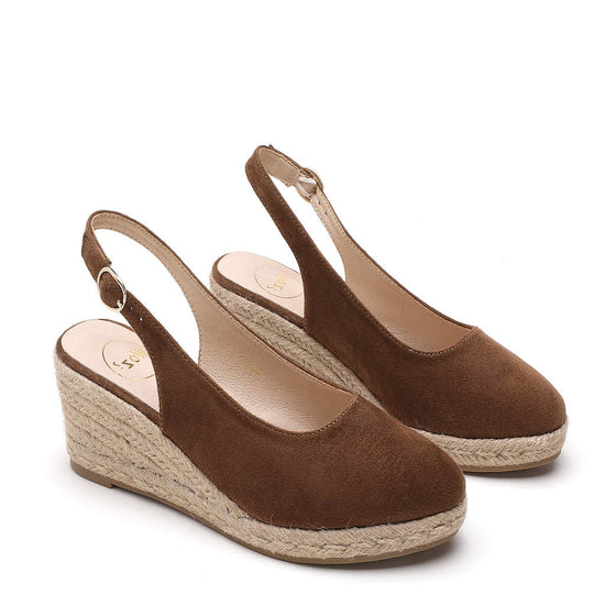 Model wears Victoria Tobacco Espadrille