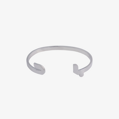 SILVER - Two Letters Cuff