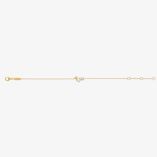 TINY BLING - 18K Gold & Diamonds Letter Bracelet