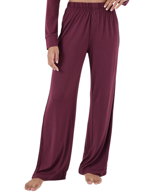 Women Sleep Pant Dark Burgundy
