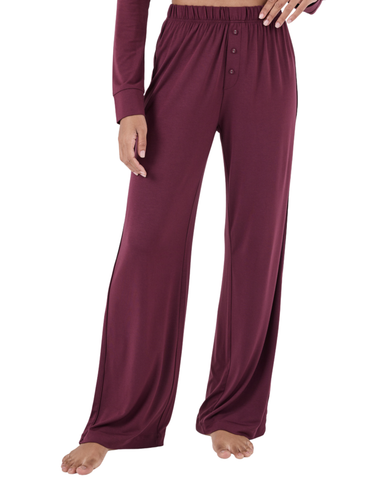 Women Sleep Pant Dark Burgundy