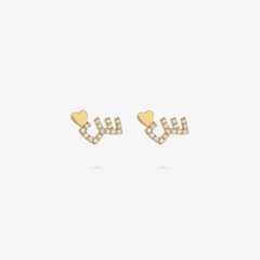 TINY BLING - 18K Gold & Diamonds Letter Earrings