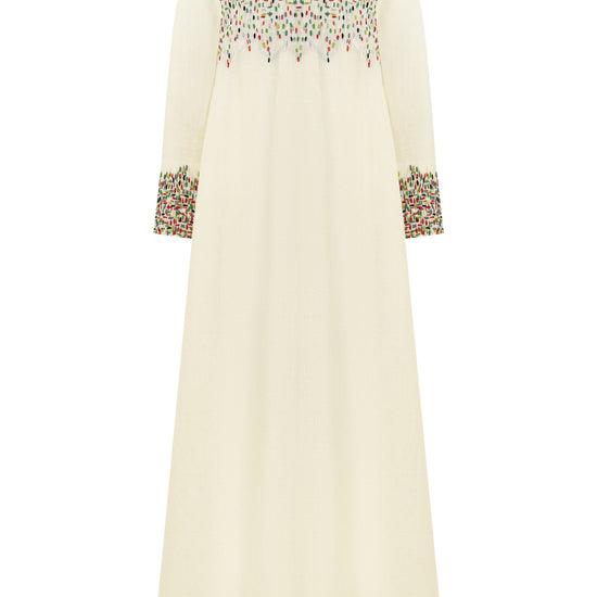 Model wears White Milkyway Spinkles