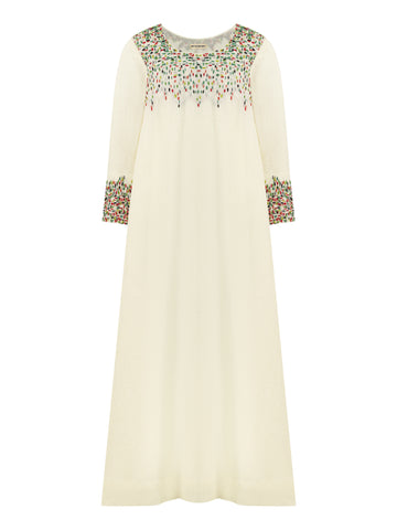 Model wears White Milkyway Spinkles