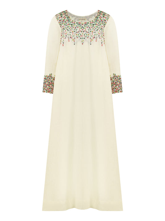 Model wears White Milkyway Spinkles