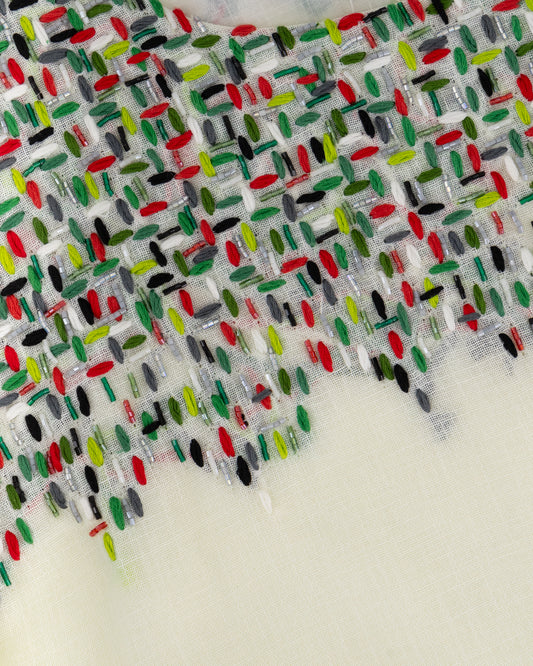 Model wears White Milkyway Spinkles