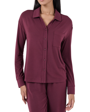 Women Sleep Shirt Dark Burgundy