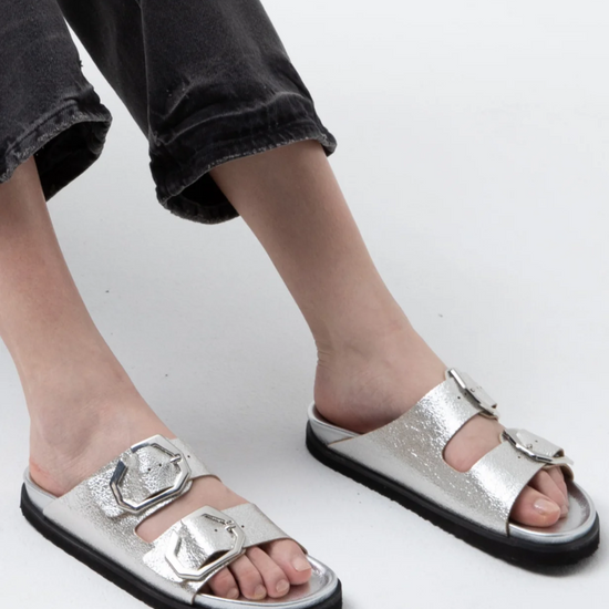 Model wears Galia Vegan Silver