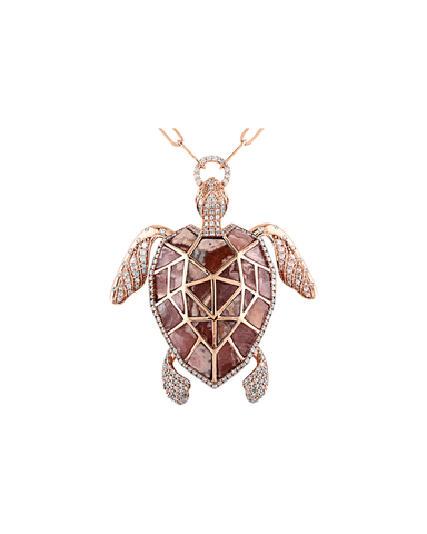 Small Turtle Pendant | Eye of Tiger