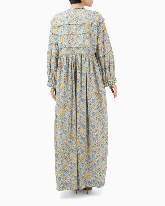 Kaftan | Light Blue and Yellow
