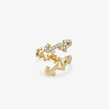 HOBB — 18K Gold & Diamond "Love" Ring