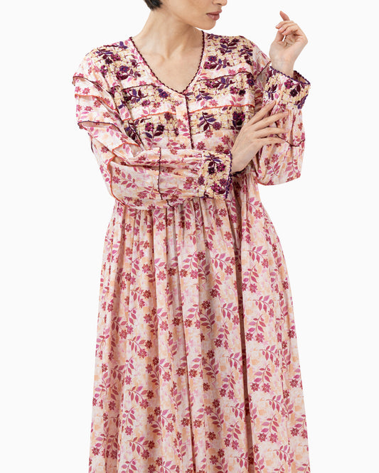 Kaftan | Pink and Maroon