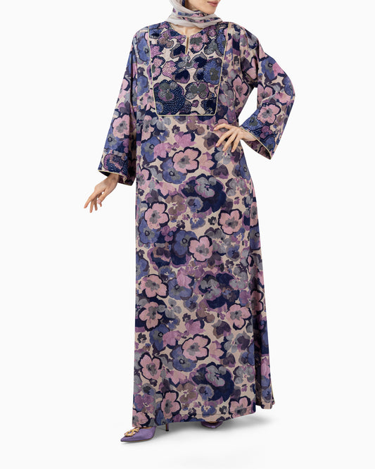 Mashail Purple Kaftan