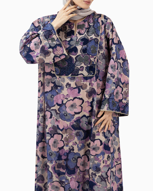 Mashail Purple Kaftan