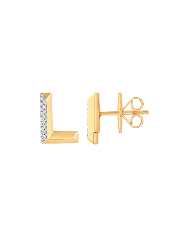 Letter L Single Earring