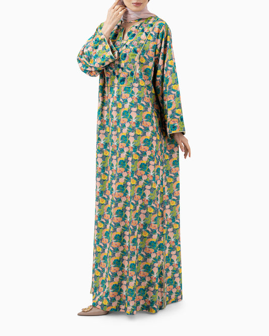 Mashail Green Kaftan
