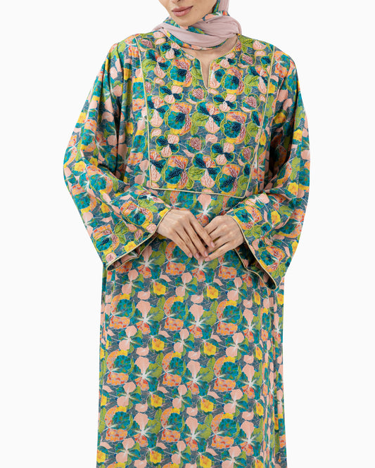 Mashail Green Kaftan