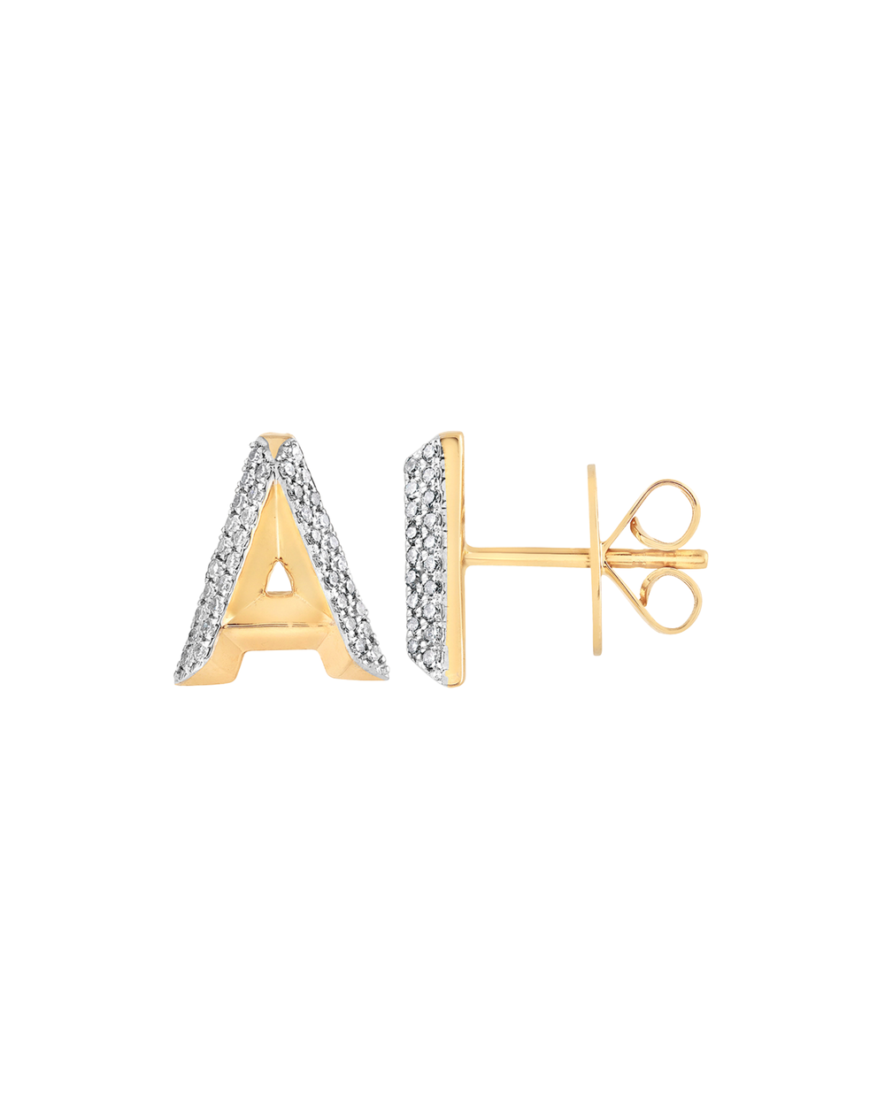 Letter A Single Earring